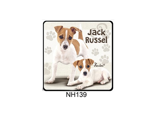 (NH139) Hűtőmágnes 7,5 cm x 7,5 cm - Jack Russel – Kutyás ajándékok